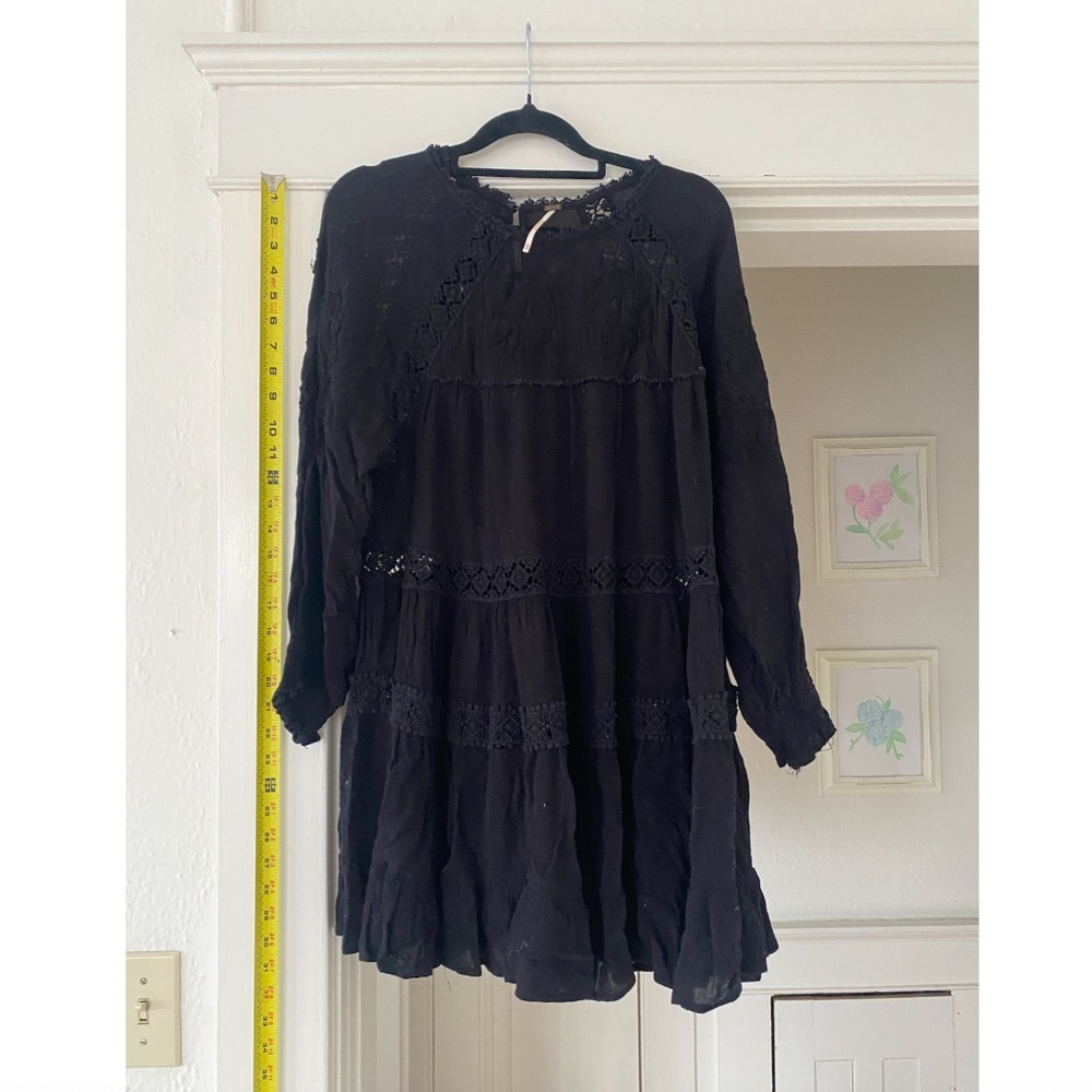 Free People Laced Black Dress